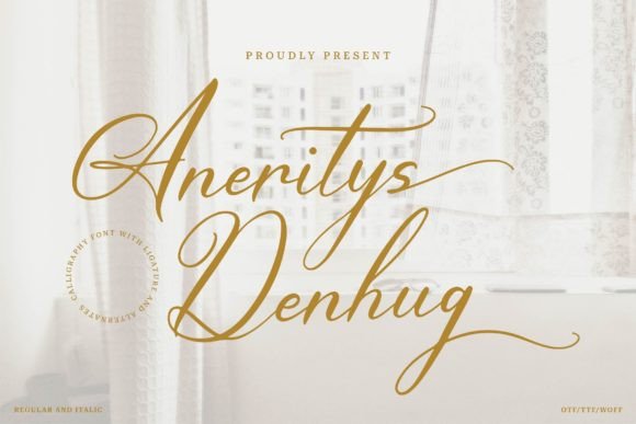 Aneritys Denhug: A Script Amp Typeface for Polished Brand Identity