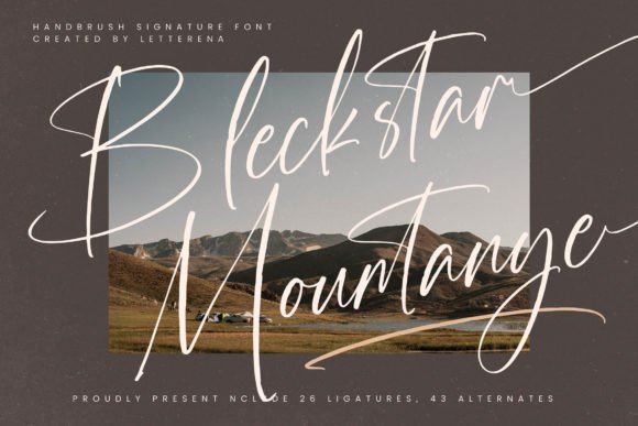 Bleckstar Mountanye: Elevating Brand Identity with a Premium Script Typeface
