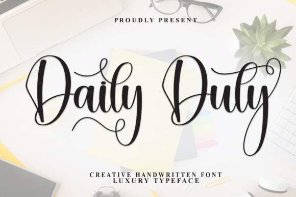 Daily Duty Typeface: A Modern Handwritten Font for Digital Branding
