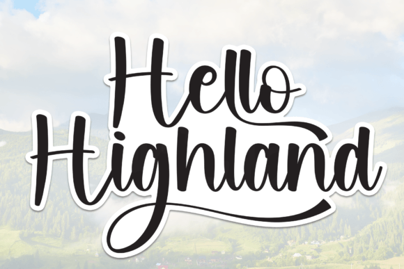 Hello Highland: A Charming Script Font for Handmade Branding