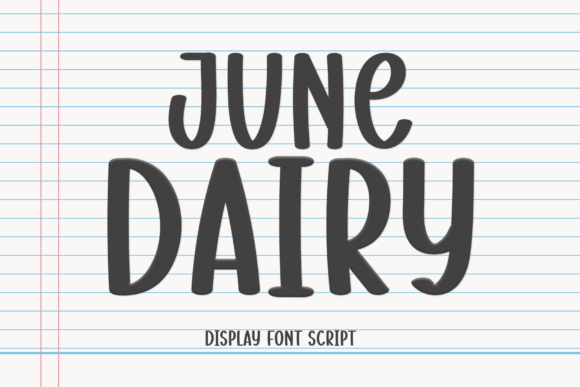 June Dairy Handwritten Font for Crafts and Labels