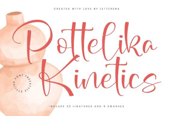 Pottelika Kinetics: Elevating Digital Brand Identity with Elegant Script Typography