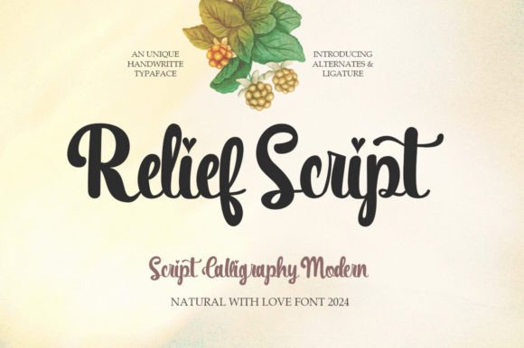 Relief Typeface: Elevating Editorial Design with Charming Script Typography