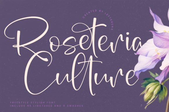 Roseteria Culture: The Elegant Handwritten Typeface for Boutique Brands