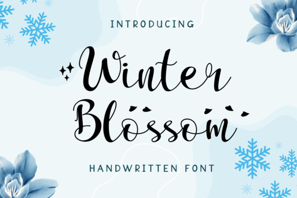 Winter Blossom: A Handwritten Font for Elegant Branding